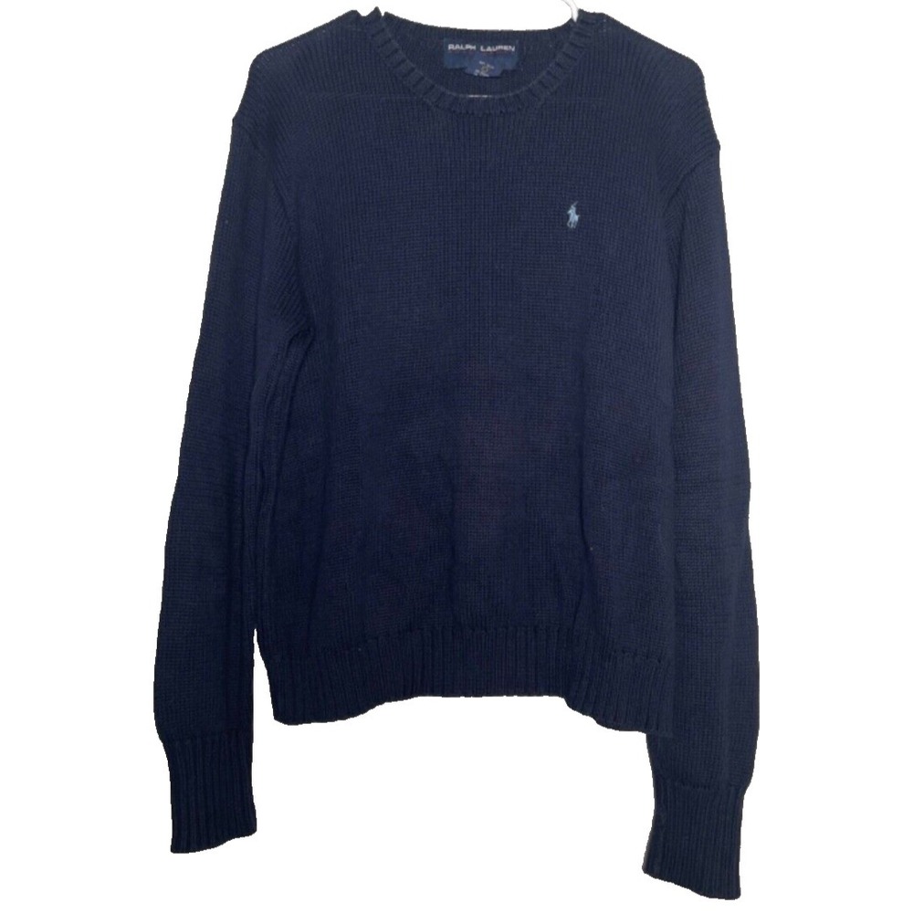 Ralph Lauren Polo Sport Sweater Pullover Men's Large Blue Logo Golf Activewear